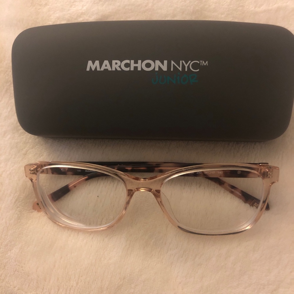 Marchon NYC M 5006 Eyeglasses 250 - Sand Women Sand Rectangle